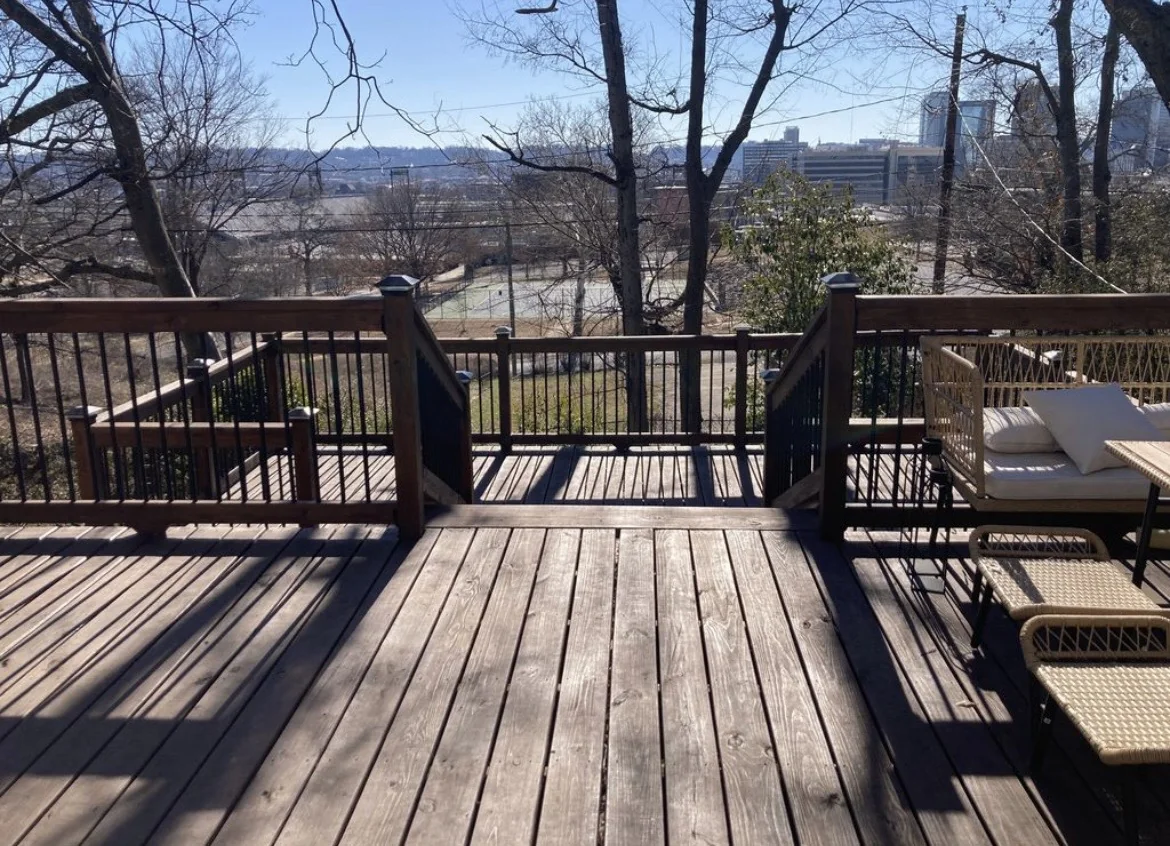 Finished deck overlooking Birmingham